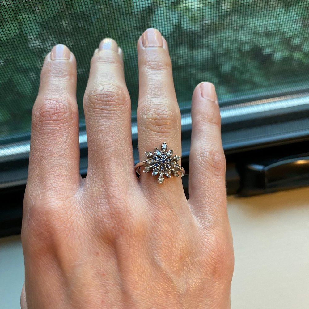 Snowflake Pandora ring - Picture 3 of 3
